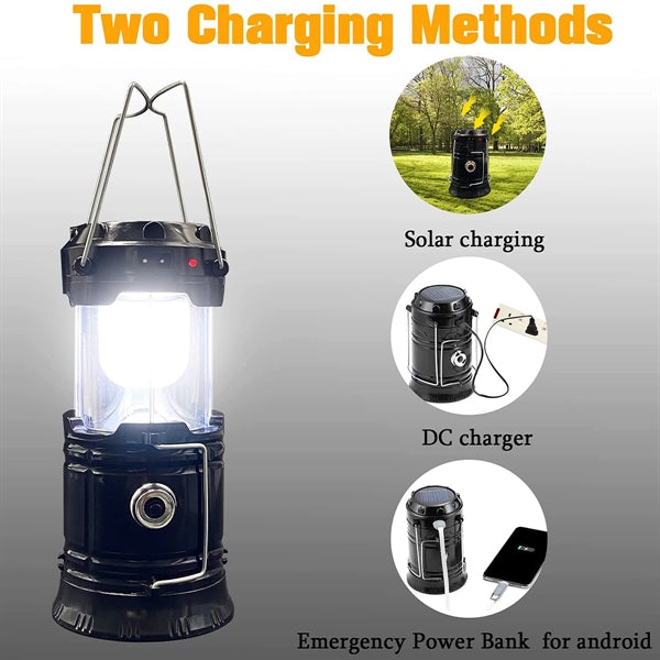 Portable LED Camping Solar Lantern Lightweight Waterproof