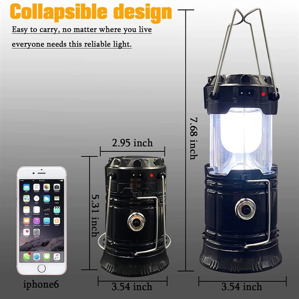 Portable LED Camping Solar Lantern Lightweight Waterproof