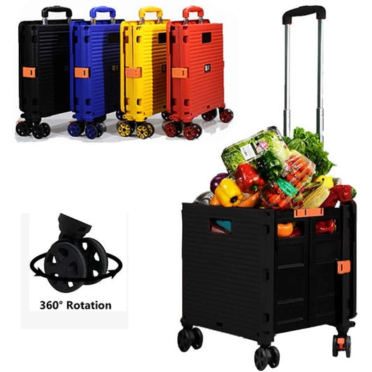 Folding Rolling Crate Handcart with 8 Rotate Wheels