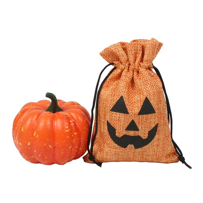 Orange Pumpkin Head Christmas Gift Wrapping Bundle Pocket