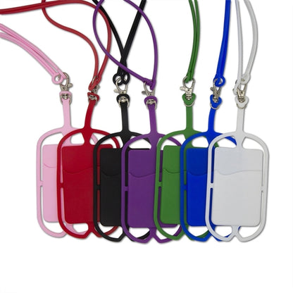 Silicone Phone Lanyard with Card Holder