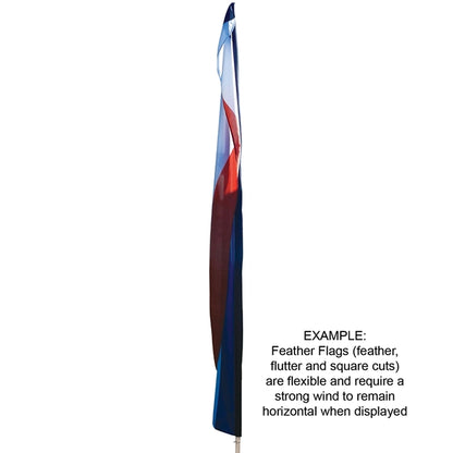 3' x 8' Message Flutter Flag - Flowers