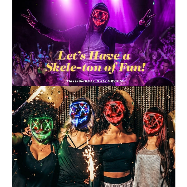 LED Light Up Halloween Mask