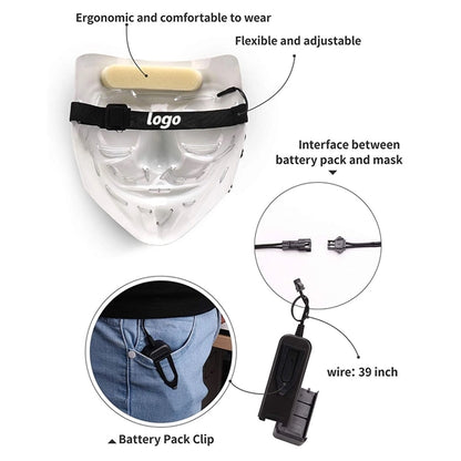 LED Light Up Halloween Mask