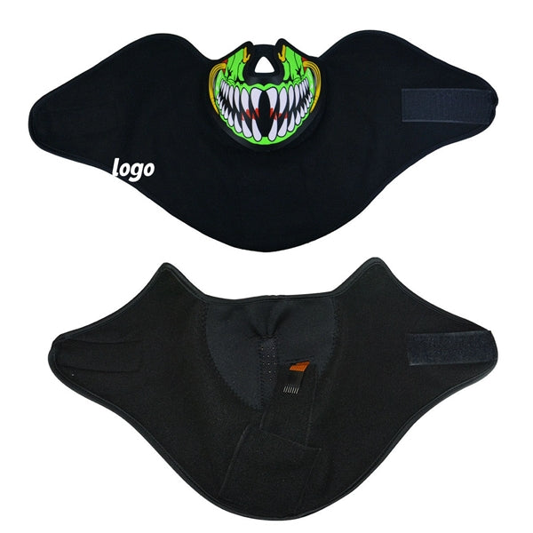 LED Neck Gaiter Skull Face Mask