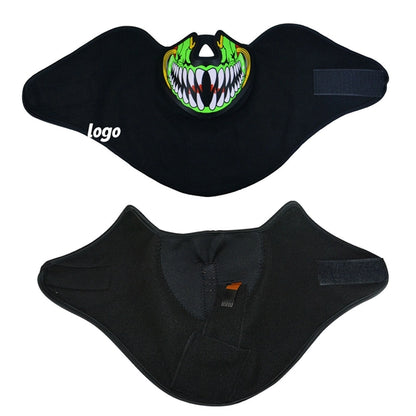 LED Neck Gaiter Skull Face Mask