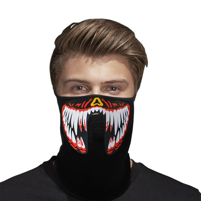 LED Neck Gaiter Skull Face Mask