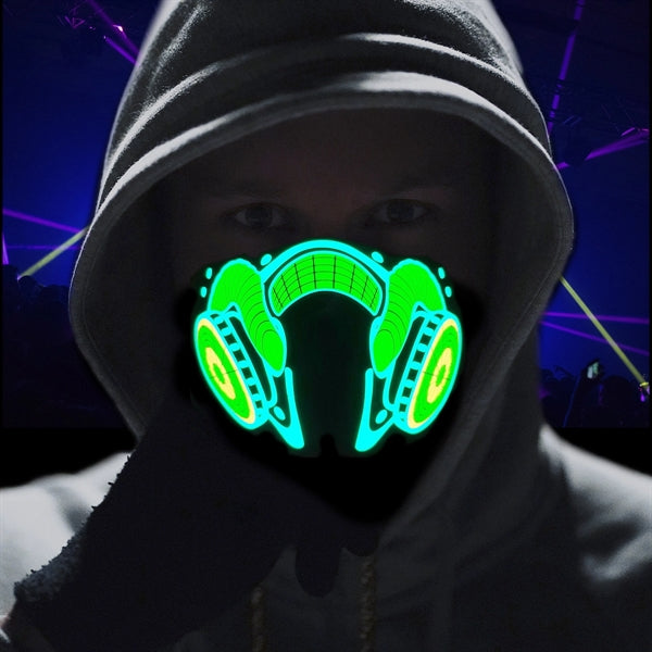 LED Neck Gaiter Skull Face Mask