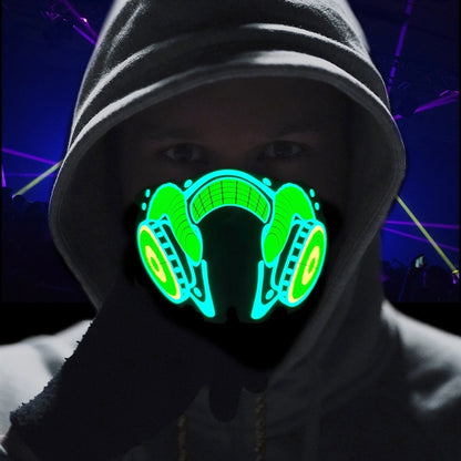 LED Neck Gaiter Skull Face Mask