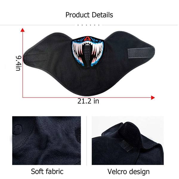 LED Neck Gaiter Skull Face Mask