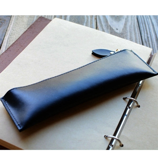 Zippered Leather Pencil Case