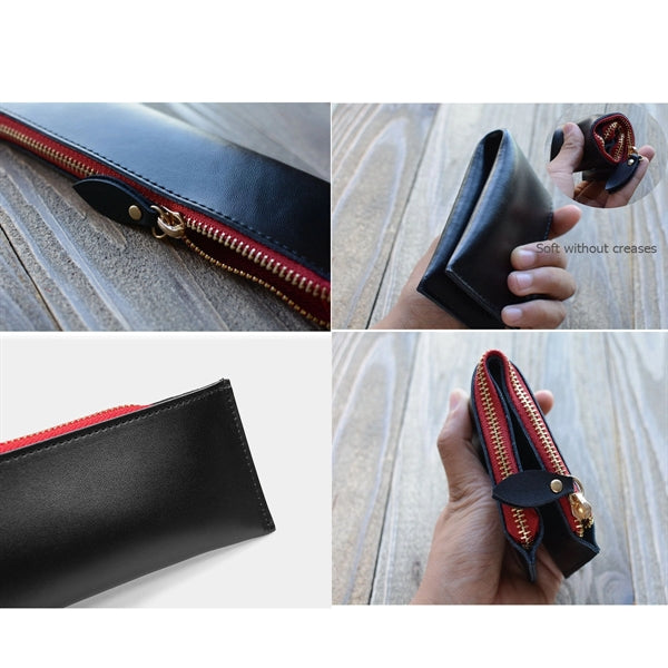 Zippered Leather Pencil Case