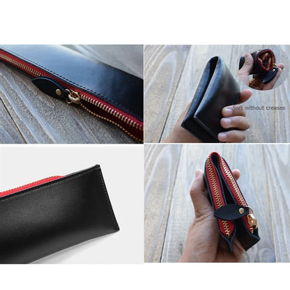 Zippered Leather Pencil Case