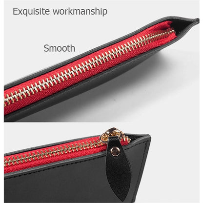 Zippered Leather Pencil Case
