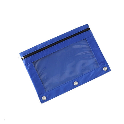Zippered Binder Pencil Pouch with Rivet Enforced Hole