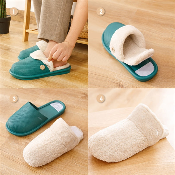 Coral Fleece Memory Foam Slippers