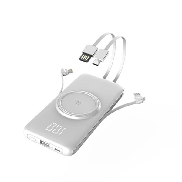 10000 mAh 5 in 1 QI Wireless Charger PowerBank