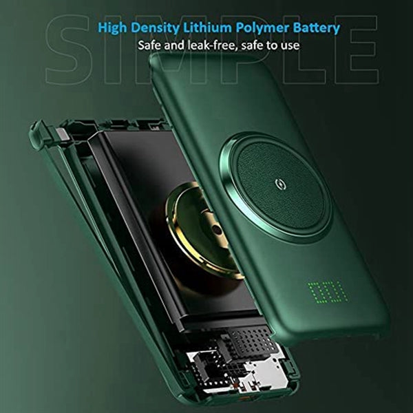 10000 mAh 5 in 1 QI Wireless Charger PowerBank