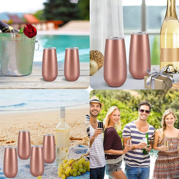 Stemless Champagne Tumbler 6 Oz