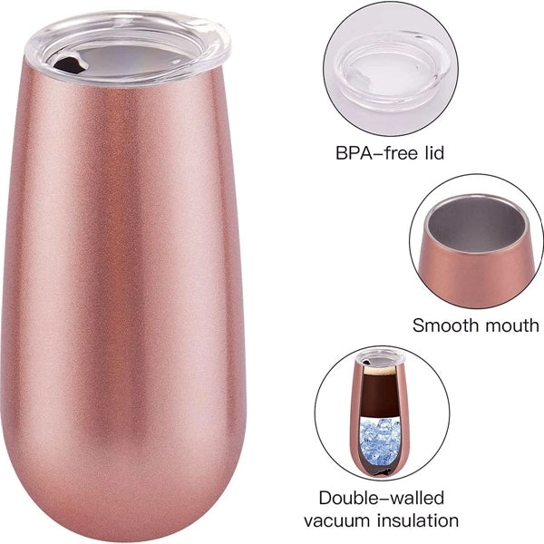 Stemless Champagne Tumbler 6 Oz