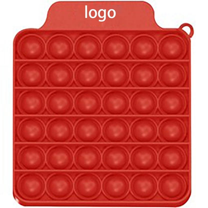Square Bubble Fidget Toy with Carabiner