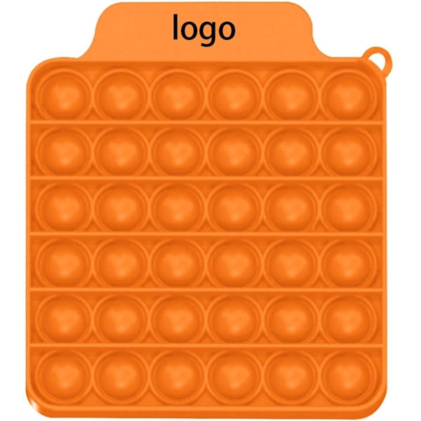 Square Bubble Fidget Toy with Carabiner
