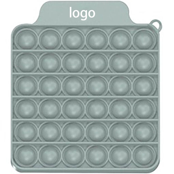 Square Bubble Fidget Toy with Carabiner