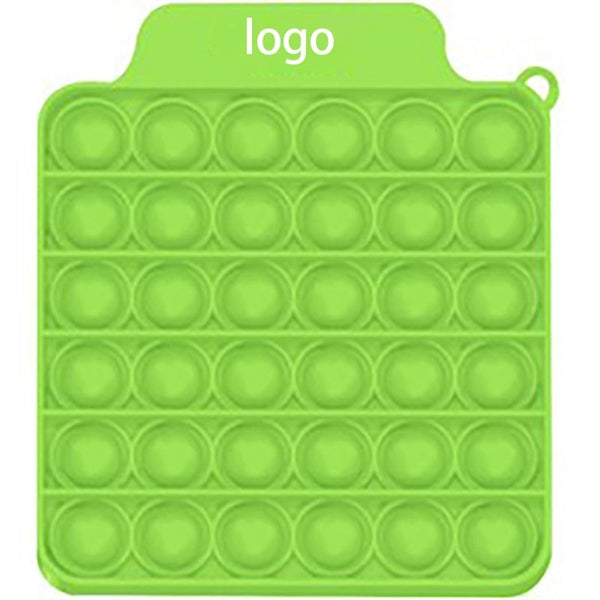 Square Bubble Fidget Toy with Carabiner