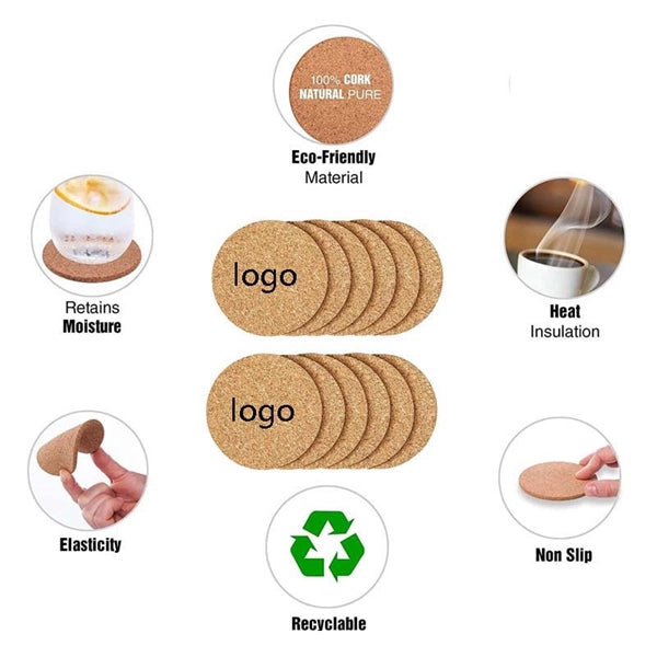 Round Cork Coasters