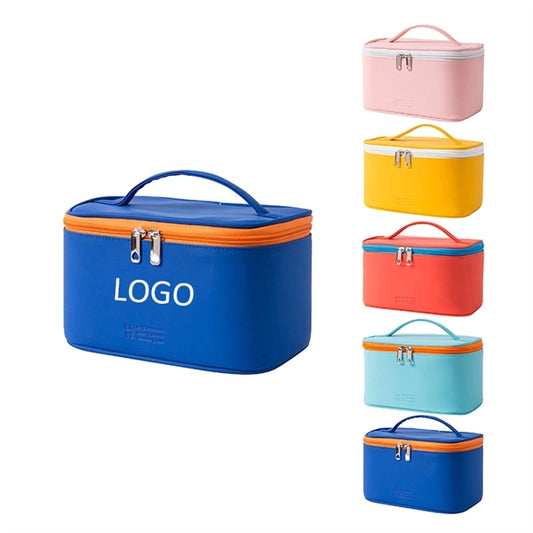 Large Capacity PU Leather Travel Makeup Bag