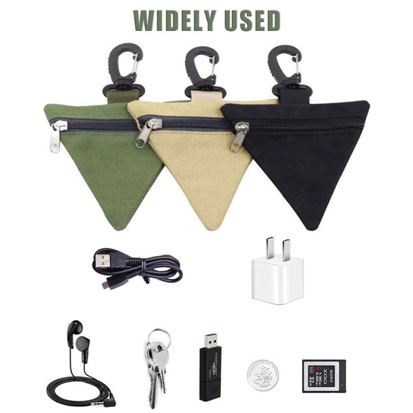 Small Triangle Pouch with Carabiner