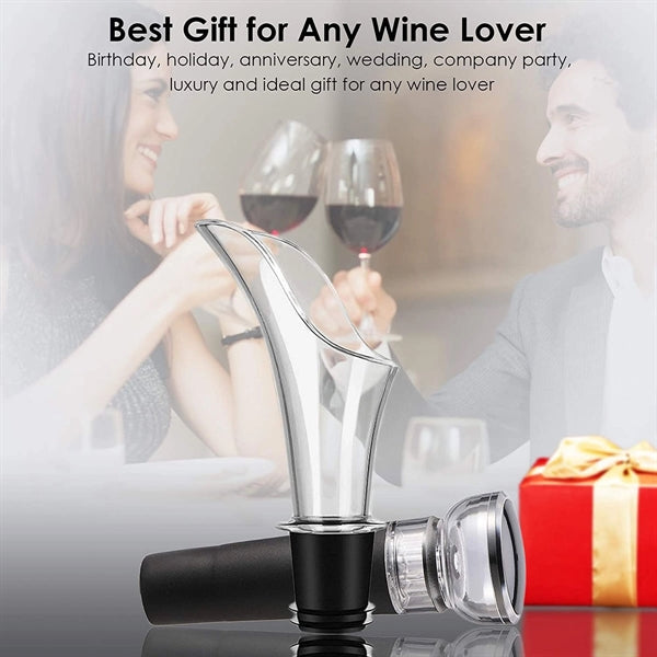 Wine Pourer Pour Spout and Stopper Set