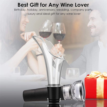Wine Pourer Pour Spout and Stopper Set