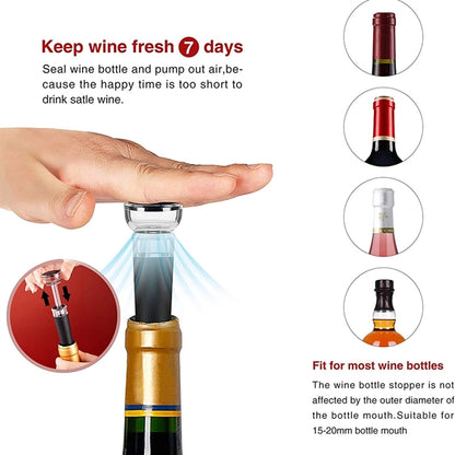Wine Pourer Pour Spout and Stopper Set