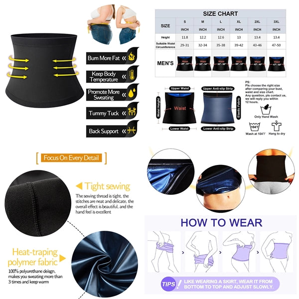 Waist Trainer Sauna Belt