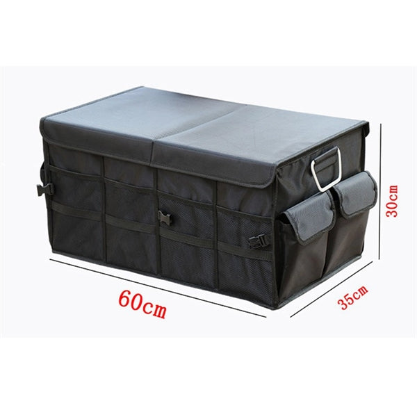 66L Large Car Trunk Organizer with Lid