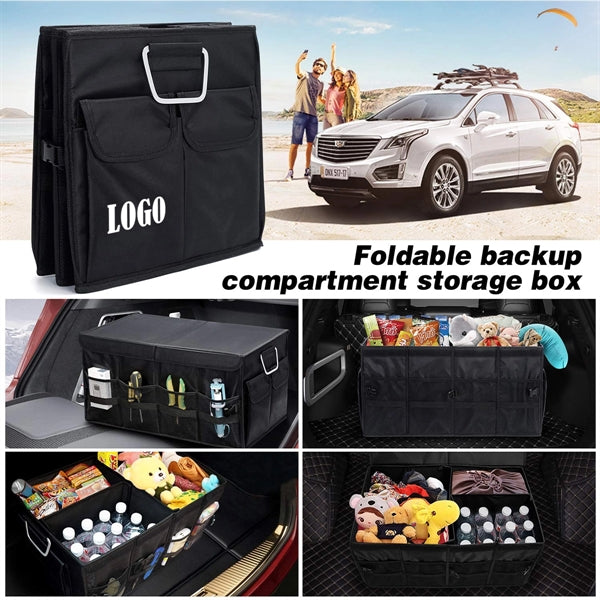 66L Large Car Trunk Organizer with Lid
