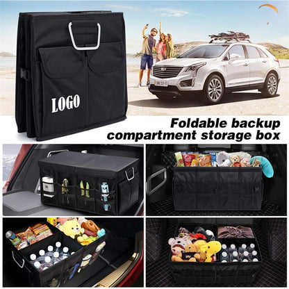 66L Large Car Trunk Organizer with Lid