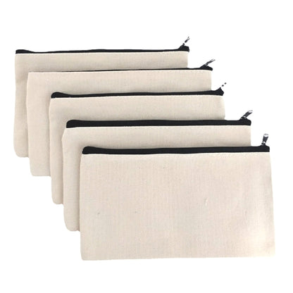 Canvas Zipper Bags Pencil Pouch Coin Cash Purse