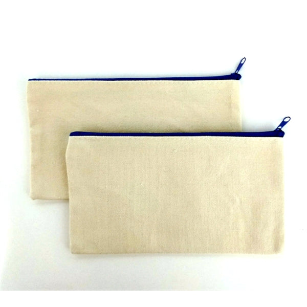 Canvas Zipper Bags Pencil Pouch Coin Cash Purse