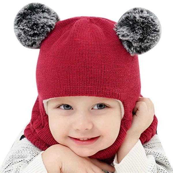 Baby Kids Winter Hat Scarf