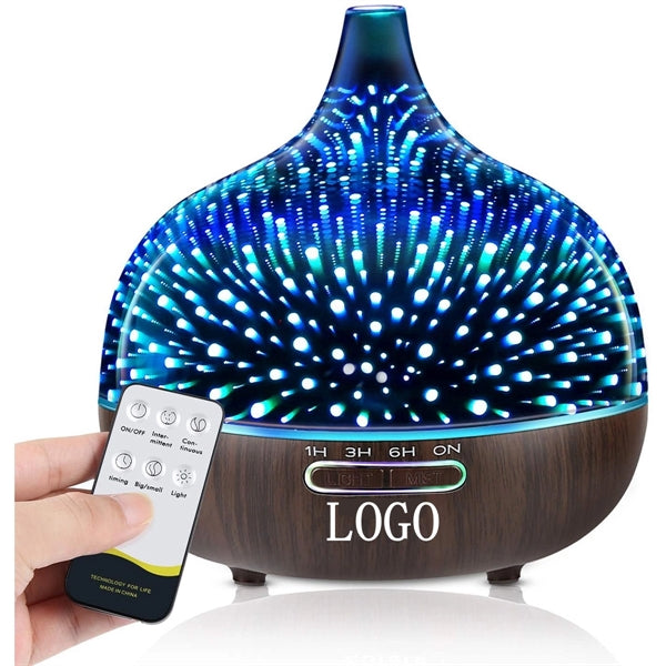 Essential Oil Diffuser 550ml Cool Mist Humidifier 3D Glass