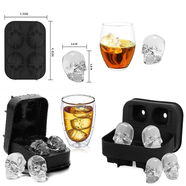 3D Skull Ice Mold Tray