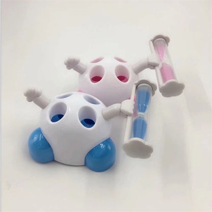Toothbrush Holder With 3 MIN Hourglass Timer