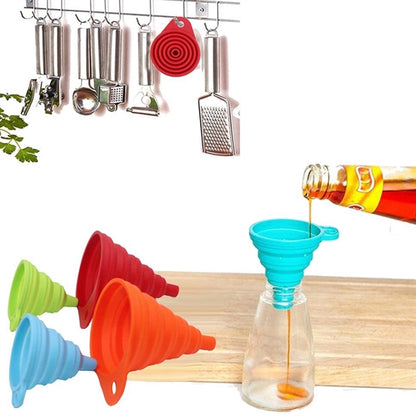 Silicone collapsable funnels kitchen
