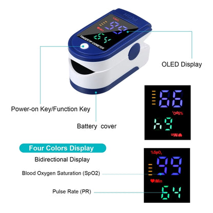 Fingertip Pulse Oximeter Blood Oxygen Saturation Monitor