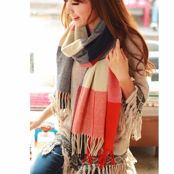 Cashmere Feel Shawl with Tassel
