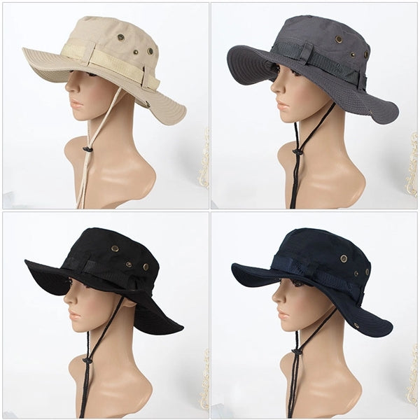Sun Hat with Drawstring Closure