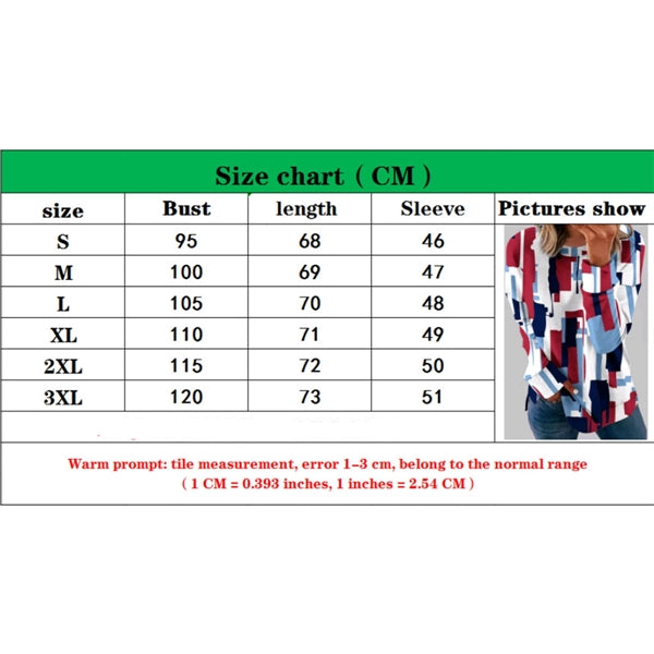 Long Sleeve Round Neck Casual Printed Blouses Tops T Shirts