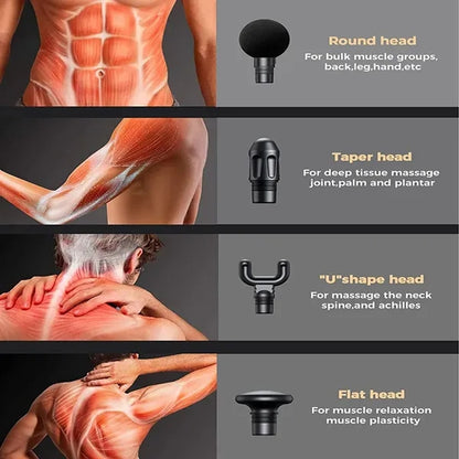 Muscle Massage Gun with 4 Heads and Speeds